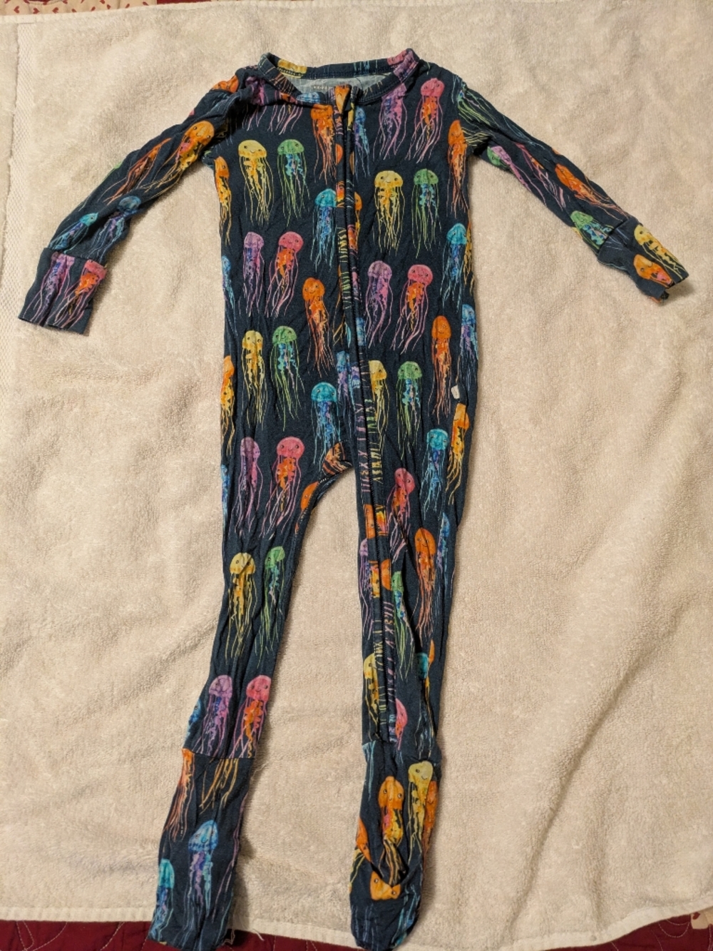 Muse Kids One-Piece Navy Jumpsuit with Multicolor Jellyfish Print
